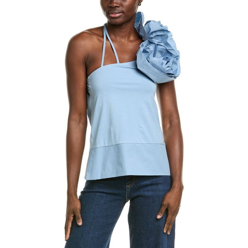 Alpha Studio Womens  Spallini Top, Blue